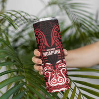 Custom Aotearoa Ngapuhi Skinny Tumbler Maori Pattern New Zealand - Polynesian Pride