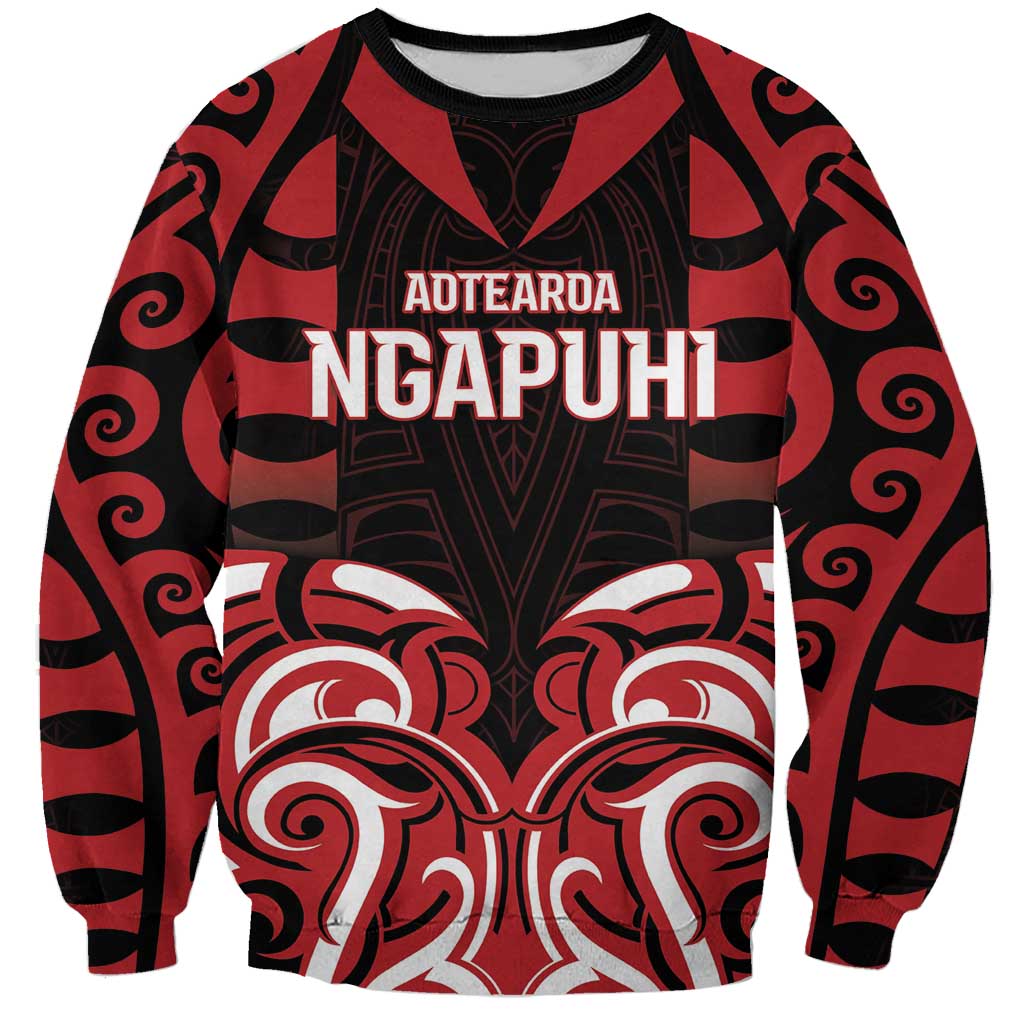 Custom Aotearoa Ngapuhi Sweatshirt Maori Pattern New Zealand - Polynesian Pride