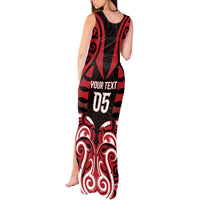 Custom Aotearoa Ngapuhi Tank Maxi Dress Maori Pattern New Zealand - Polynesian Pride
