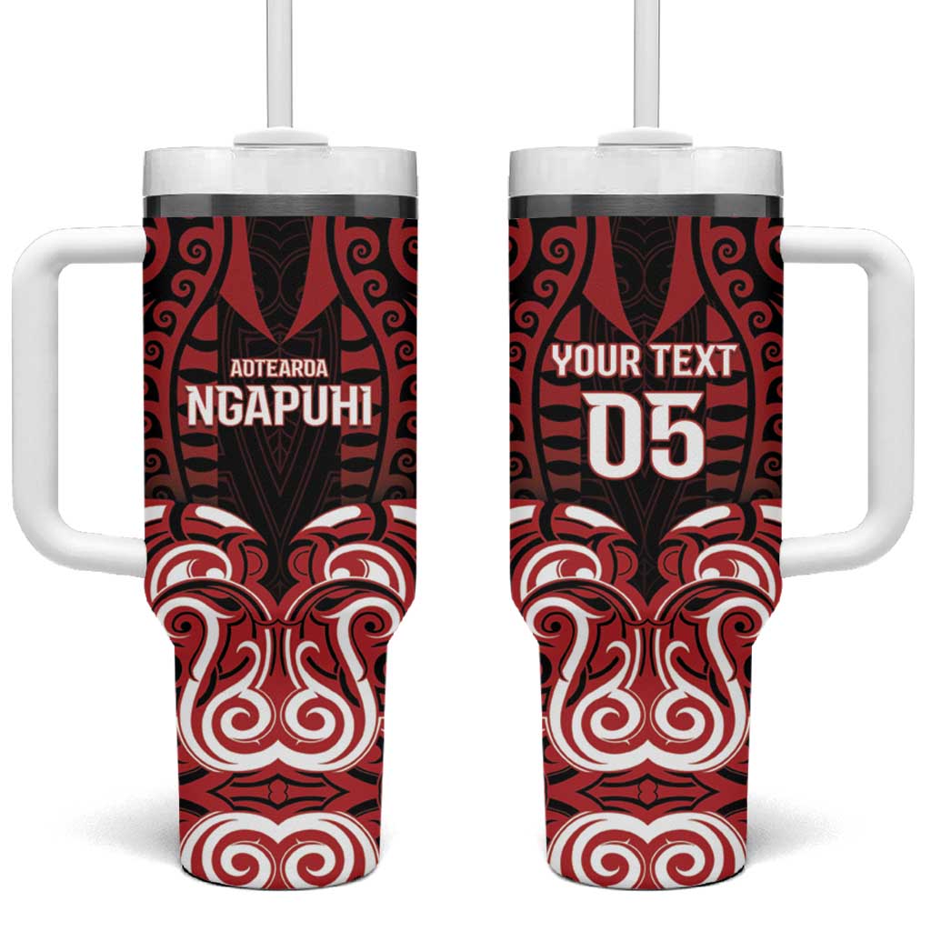 Custom Aotearoa Ngapuhi Tumbler With Handle Maori Pattern New Zealand - Polynesian Pride