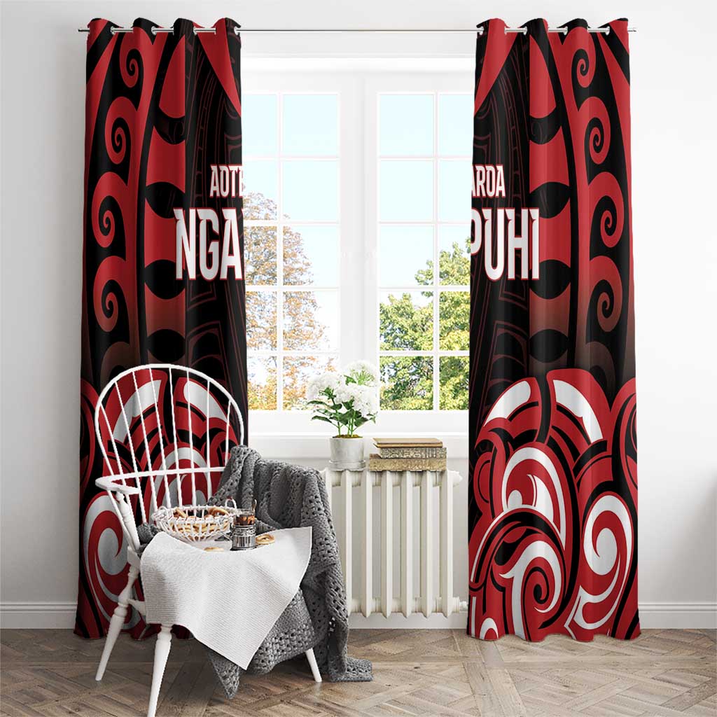 Aotearoa Ngapuhi Window Curtain Maori Pattern New Zealand - Polynesian Pride