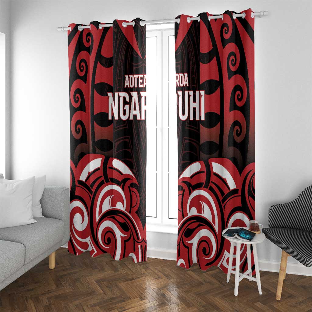 Aotearoa Ngapuhi Window Curtain Maori Pattern New Zealand - Polynesian Pride