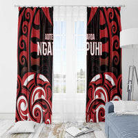 Aotearoa Ngapuhi Window Curtain Maori Pattern New Zealand - Polynesian Pride