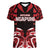 Custom Aotearoa Ngapuhi Women V-Neck T-Shirt Maori Pattern New Zealand - Polynesian Pride