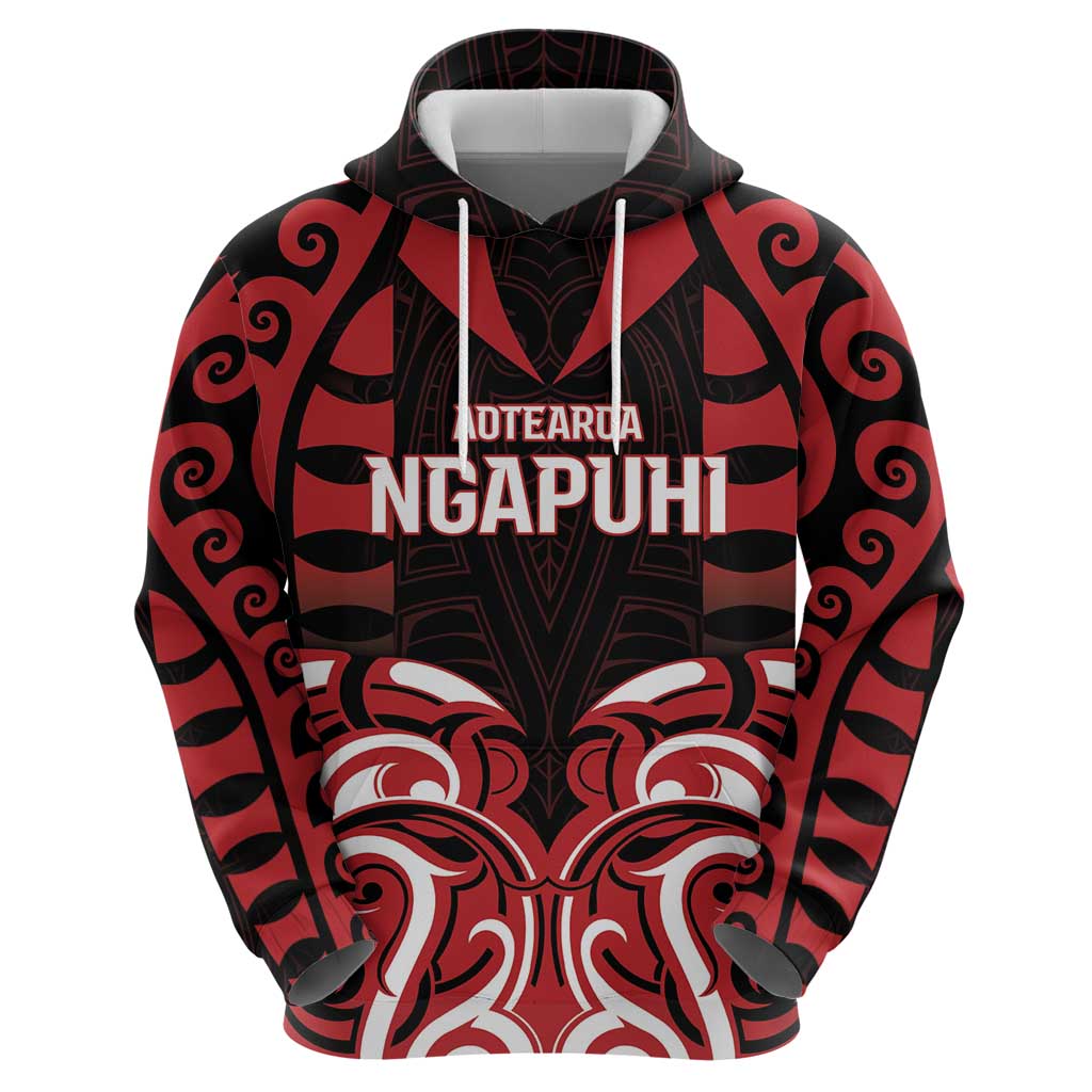 Custom Aotearoa Ngapuhi Zip Hoodie Maori Pattern New Zealand - Polynesian Pride