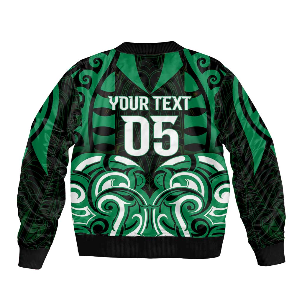 Custom Aotearoa Ngai Tahu Bomber Jacket Maori Pattern New Zealand - Polynesian Pride