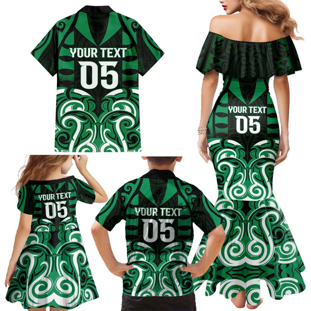 Custom Aotearoa Ngai Tahu Family Matching Mermaid Dress and Hawaiian Shirt Maori Pattern New Zealand - Polynesian Pride