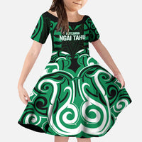Custom Aotearoa Ngai Tahu Family Matching Off Shoulder Maxi Dress and Hawaiian Shirt Maori Pattern New Zealand - Polynesian Pride
