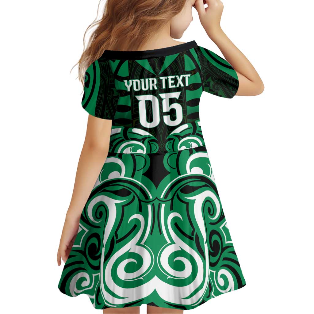 Custom Aotearoa Ngai Tahu Family Matching Off Shoulder Short Dress and Hawaiian Shirt Maori Pattern New Zealand DT05 - Polynesian Pride