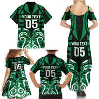 Custom Aotearoa Ngai Tahu Family Matching Summer Maxi Dress and Hawaiian Shirt Maori Pattern New Zealand - Polynesian Pride