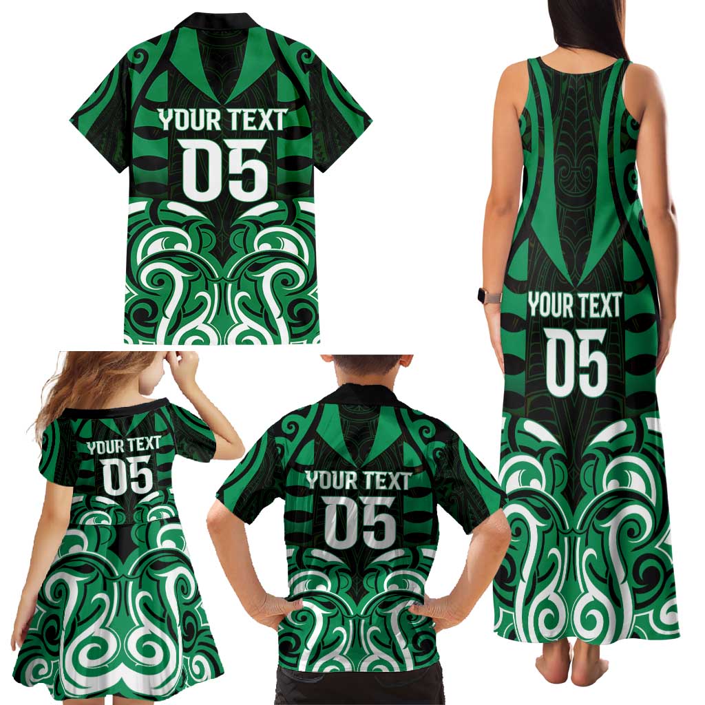Custom Aotearoa Ngai Tahu Family Matching Tank Maxi Dress and Hawaiian Shirt Maori Pattern New Zealand - Polynesian Pride