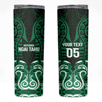 Custom Aotearoa Ngai Tahu Skinny Tumbler Maori Pattern New Zealand - Polynesian Pride