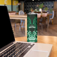 Custom Aotearoa Ngai Tahu Skinny Tumbler Maori Pattern New Zealand - Polynesian Pride