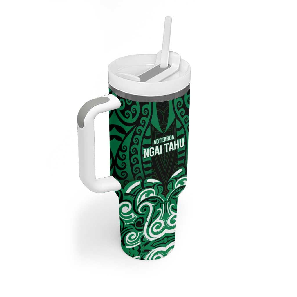 Custom Aotearoa Ngai Tahu Tumbler With Handle Maori Pattern New Zealand - Polynesian Pride
