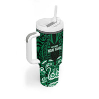 Custom Aotearoa Ngai Tahu Tumbler With Handle Maori Pattern New Zealand - Polynesian Pride
