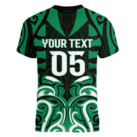 Custom Aotearoa Ngai Tahu Women V-Neck T-Shirt Maori Pattern New Zealand - Polynesian Pride