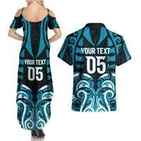 Custom Aotearoa Ngati Porou Couples Matching Summer Maxi Dress and Hawaiian Shirt Maori Pattern New Zealand - Polynesian Pride
