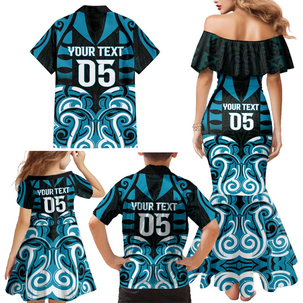 Custom Aotearoa Ngati Porou Family Matching Mermaid Dress and Hawaiian Shirt Maori Pattern New Zealand DT05 - Polynesian Pride