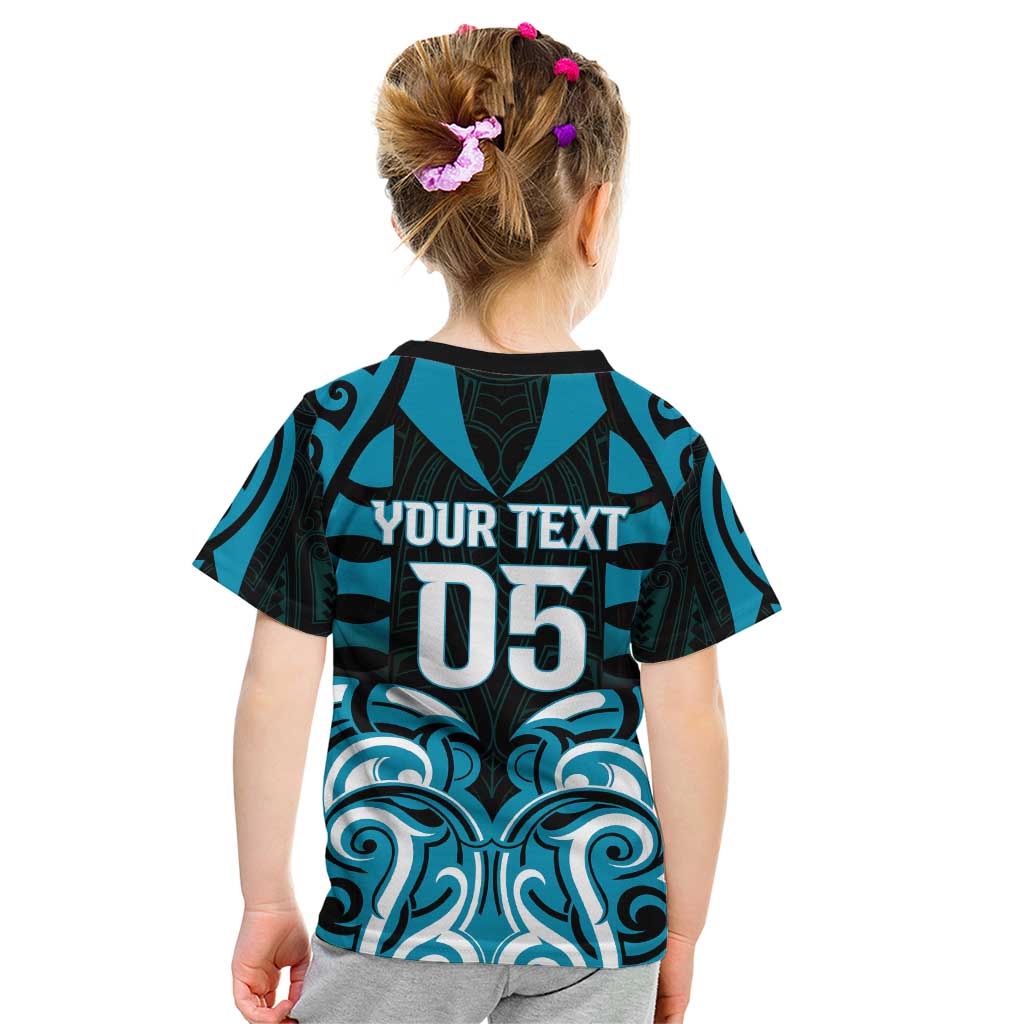 Custom Aotearoa Ngati Porou Kid T Shirt Maori Pattern New Zealand - Polynesian Pride