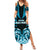 Custom Aotearoa Ngati Porou Summer Maxi Dress Maori Pattern New Zealand - Polynesian Pride