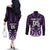 Custom Aotearoa Rangitane Couples Matching Off The Shoulder Long Sleeve Dress and Long Sleeve Button Shirt Maori Pattern New Zealand - Polynesian Pride
