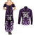 Custom Aotearoa Rangitane Couples Matching Summer Maxi Dress and Long Sleeve Button Shirt Maori Pattern New Zealand - Polynesian Pride