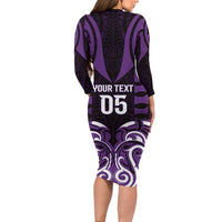 Custom Aotearoa Rangitane Family Matching Long Sleeve Bodycon Dress and Hawaiian Shirt Maori Pattern New Zealand DT05 - Polynesian Pride