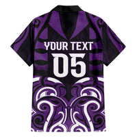 Custom Aotearoa Rangitane Family Matching Off The Shoulder Long Sleeve Dress and Hawaiian Shirt Maori Pattern New Zealand - Polynesian Pride