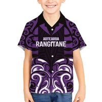 Custom Aotearoa Rangitane Family Matching Puletasi and Hawaiian Shirt Maori Pattern New Zealand - Polynesian Pride