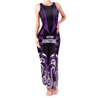Custom Aotearoa Rangitane Family Matching Tank Maxi Dress and Hawaiian Shirt Maori Pattern New Zealand - Polynesian Pride