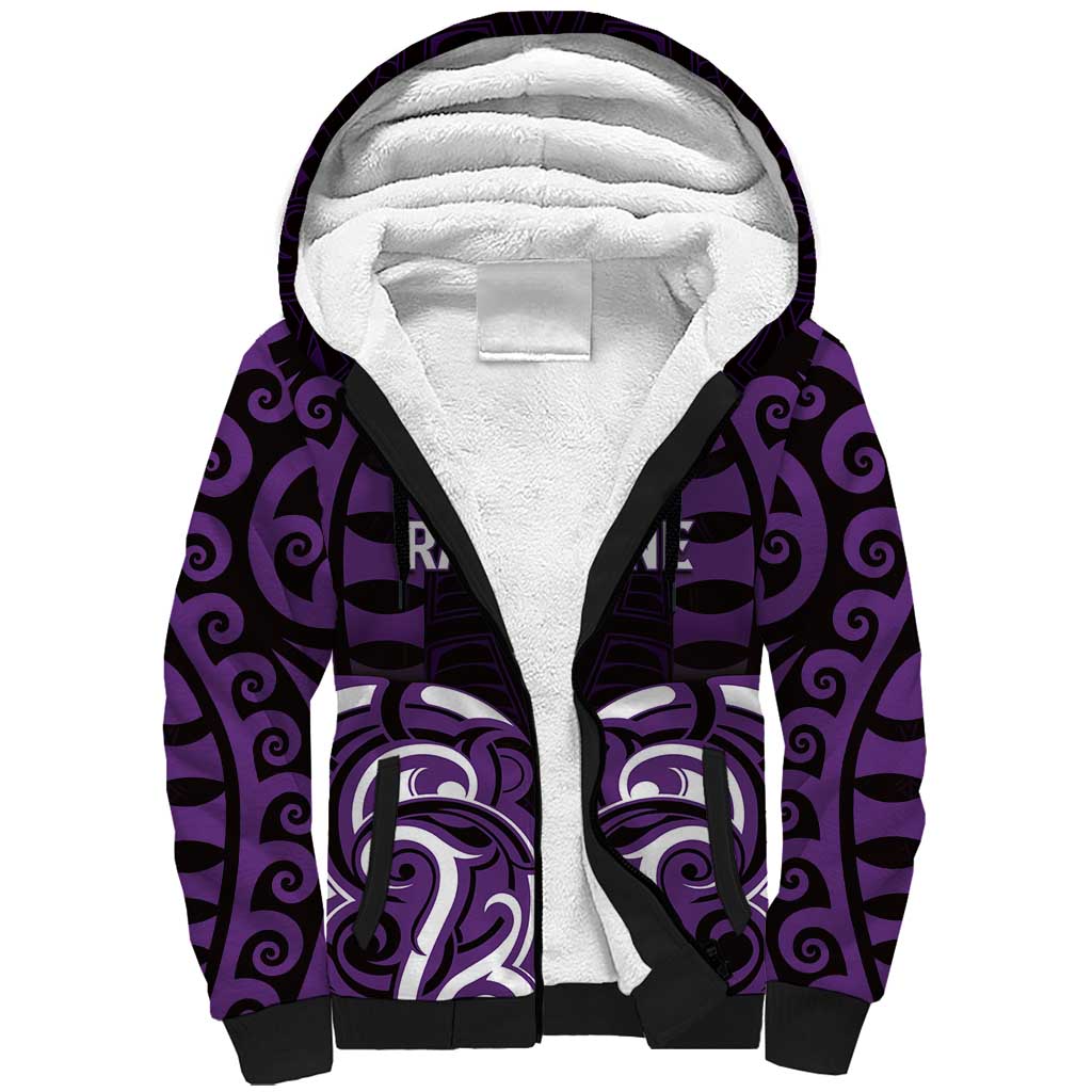 Custom Aotearoa Rangitane Sherpa Hoodie Maori Pattern New Zealand - Polynesian Pride