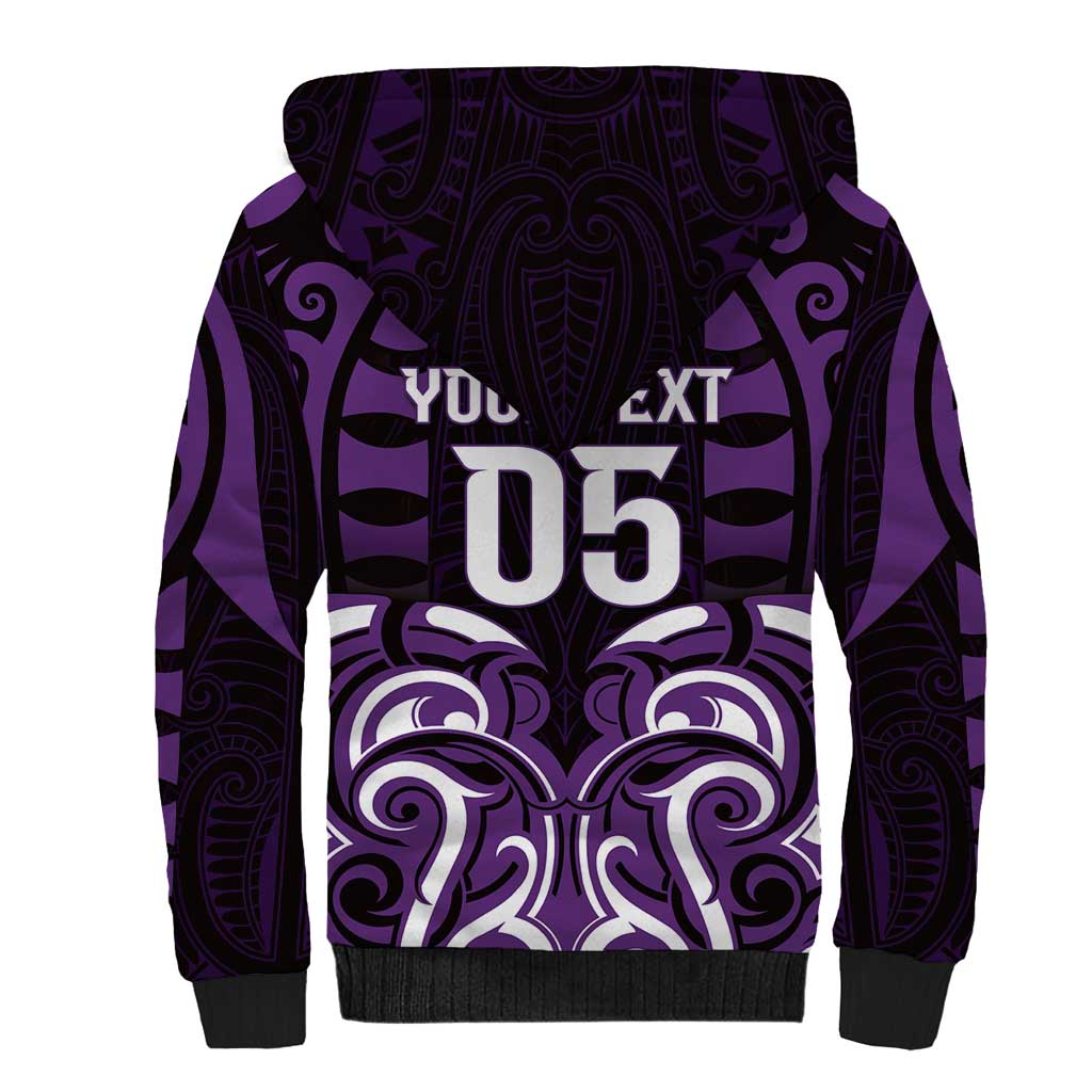 Custom Aotearoa Rangitane Sherpa Hoodie Maori Pattern New Zealand - Polynesian Pride