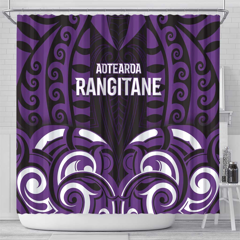 Aotearoa Rangitane Shower Curtain Maori Pattern New Zealand - Polynesian Pride