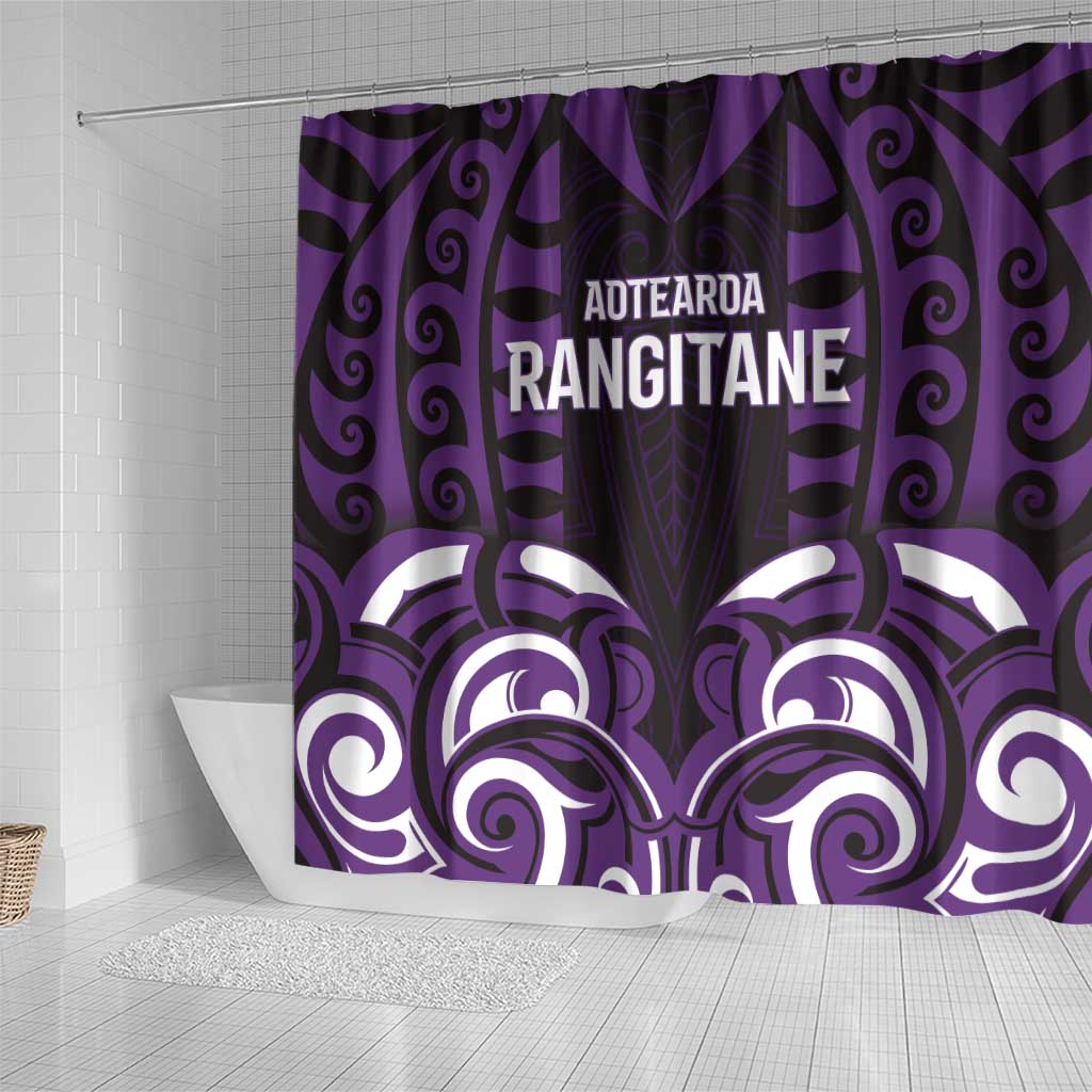 Aotearoa Rangitane Shower Curtain Maori Pattern New Zealand - Polynesian Pride