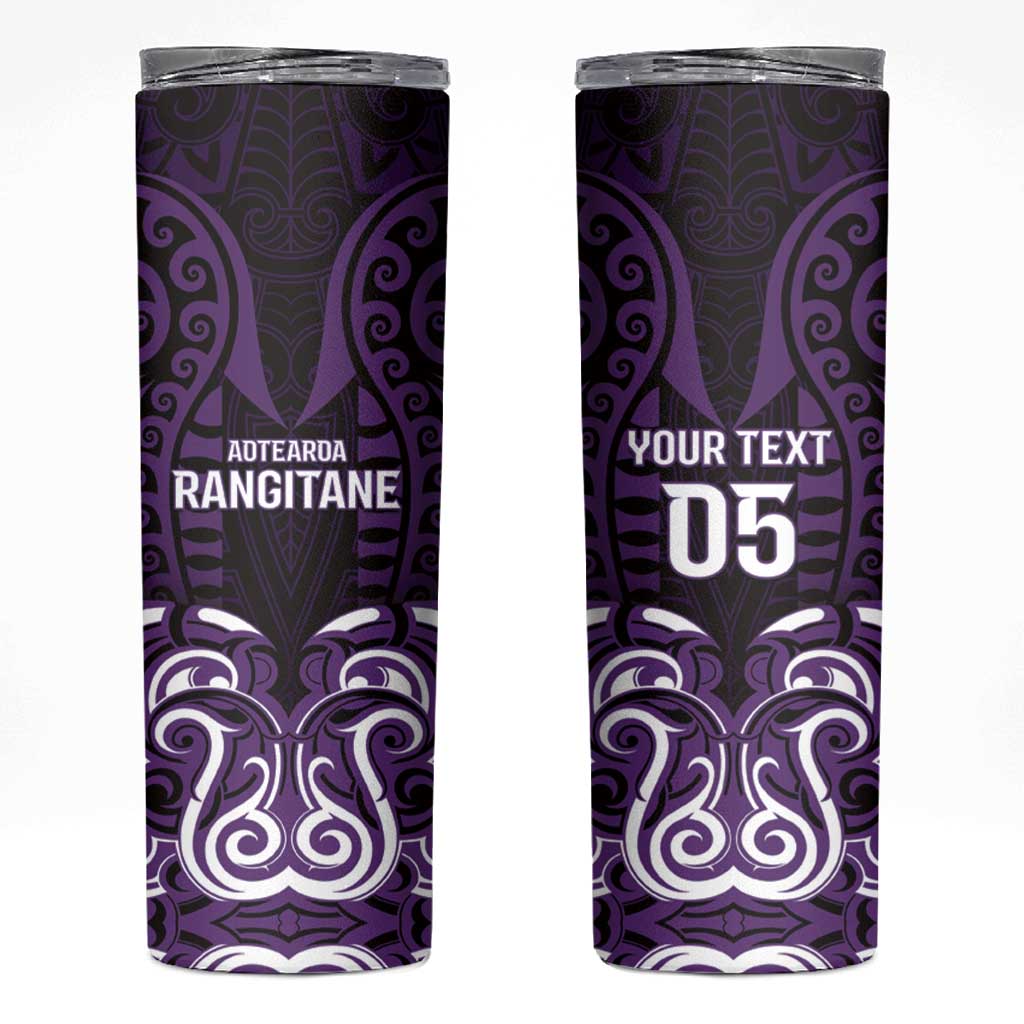 Custom Aotearoa Rangitane Skinny Tumbler Maori Pattern New Zealand - Polynesian Pride