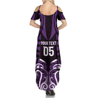 Custom Aotearoa Rangitane Summer Maxi Dress Maori Pattern New Zealand - Polynesian Pride