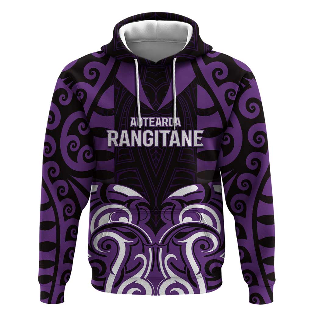 Custom Aotearoa Rangitane Zip Hoodie Maori Pattern New Zealand - Polynesian Pride