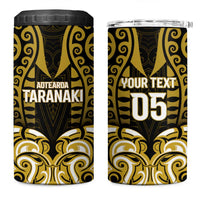 Custom Aotearoa Taranaki 4 in 1 Can Cooler Tumbler Maori Pattern New Zealand - Polynesian Pride