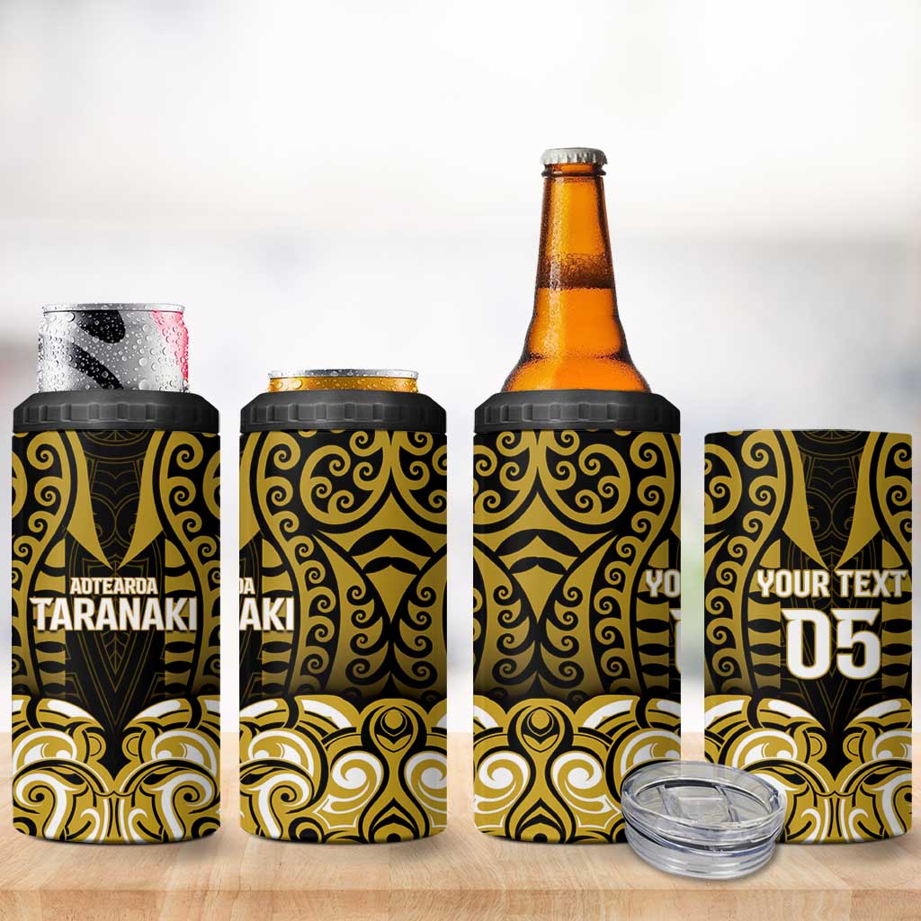 Custom Aotearoa Taranaki 4 in 1 Can Cooler Tumbler Maori Pattern New Zealand - Polynesian Pride