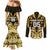 Custom Aotearoa Taranaki Couples Matching Mermaid Dress and Long Sleeve Button Shirt Maori Pattern New Zealand - Polynesian Pride