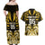 Custom Aotearoa Taranaki Couples Matching Off Shoulder Maxi Dress and Hawaiian Shirt Maori Pattern New Zealand - Polynesian Pride