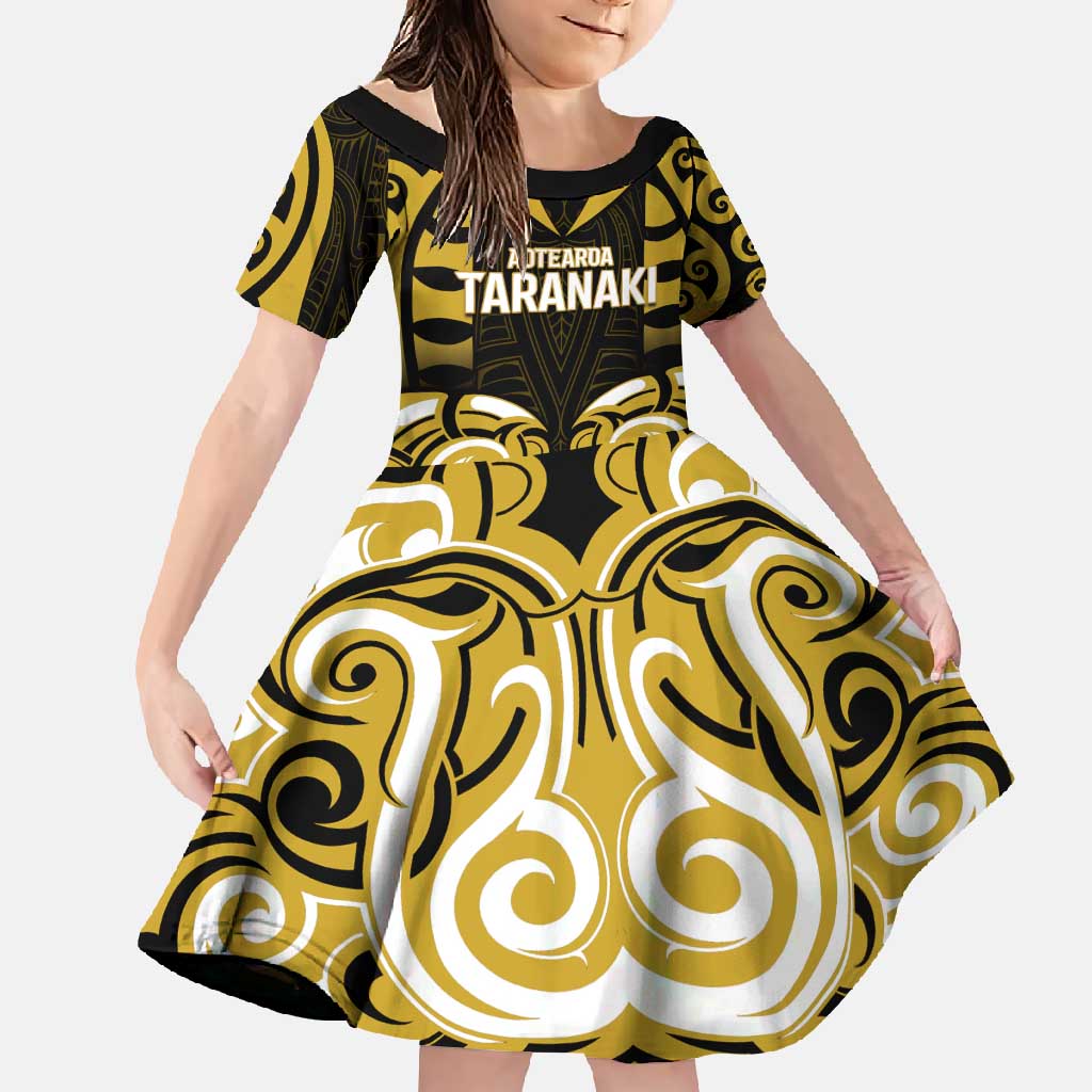 Custom Aotearoa Taranaki Family Matching Off Shoulder Maxi Dress and Hawaiian Shirt Maori Pattern New Zealand - Polynesian Pride