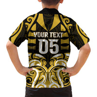 Custom Aotearoa Taranaki Family Matching Off Shoulder Short Dress and Hawaiian Shirt Maori Pattern New Zealand DT05 - Polynesian Pride
