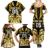 Custom Aotearoa Taranaki Family Matching Summer Maxi Dress and Hawaiian Shirt Maori Pattern New Zealand - Polynesian Pride