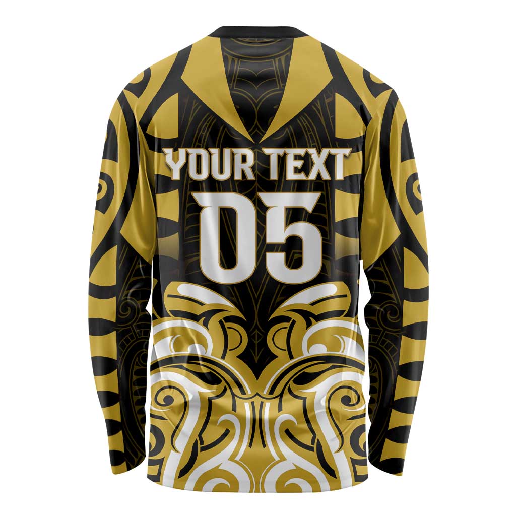 Custom Aotearoa Taranaki Long Sleeve Shirt Maori Pattern New Zealand - Polynesian Pride