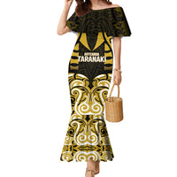 Custom Aotearoa Taranaki Mermaid Dress Maori Pattern New Zealand - Polynesian Pride