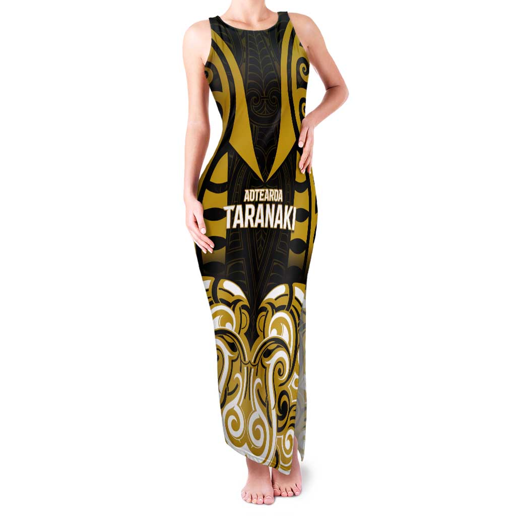 Custom Aotearoa Taranaki Tank Maxi Dress Maori Pattern New Zealand - Polynesian Pride