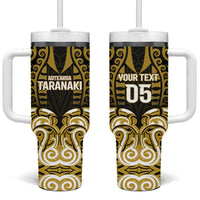 Custom Aotearoa Taranaki Tumbler With Handle Maori Pattern New Zealand - Polynesian Pride