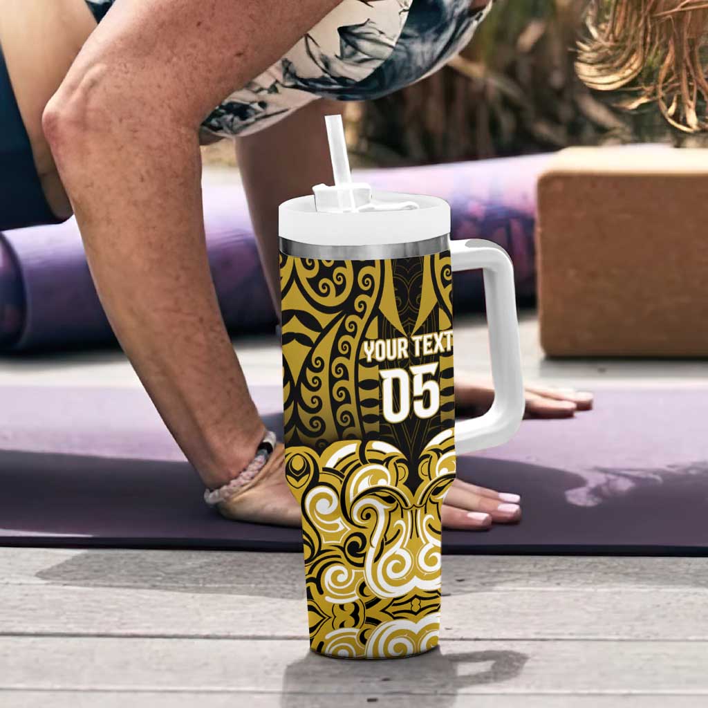 Custom Aotearoa Taranaki Tumbler With Handle Maori Pattern New Zealand - Polynesian Pride