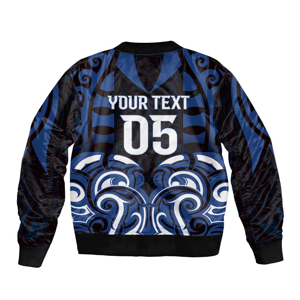 Custom Aotearoa Ngati Tuwharetoa Bomber Jacket Maori Pattern New Zealand - Polynesian Pride